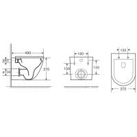 Товар: Унитаз Azario Grado AZ-0046 SP подвесной Белый с сиденьем Микролифт - фото 10 Унитаз Azario Grado AZ-0046 SP подвесной Белый с сиденьем Микролифт — фото 10, Подвесные унитазы