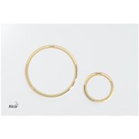 Клавиша смыва Alcaplast Thin M775 Белая Золото — фото 1, Кнопки смыва