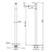 Смеситель для раковины Remer Absolute AU18 Черный матовый — фото 2, Смесители для раковины