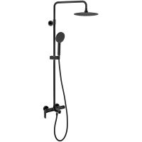 Душевая система Remer Dream D34A8MPUFM25NO Черная матовая — фото 1, Душевые стойки