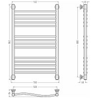 Водяной полотенцесушитель Сунержа Флюид+ 800х500 31-0222-8050 Черный матовый — фото 3, Водяные полотенцесушители