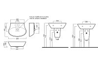 Раковина Hatria Nido 62 Y0R401 Белая — фото 5, Раковины