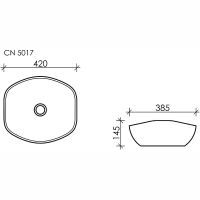 Раковина-чаша Ceramicanova Element 42 CN5017 Белая — фото 14, Раковины накладные