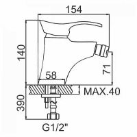 Товар: Смеситель для биде Ledeme H01 5001 Хром - фото 2 Смеситель для биде Ledeme H01 5001 Хром — фото 2, Смесители для биде