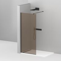 Душевая перегородка CEZARES LIBERTA-L-1-90-120-BR-NERO — фото 2, Душевые перегородки