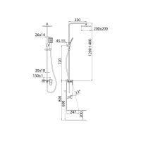 Душевая система Iddis Bild BILBL1Fi06 Черная матовая — фото 4, Душевые системы