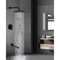 Душевая система ALMAes Ruver TVZ-8830 Черная матовая — фото 17, Встраиваемые душевые комплекты