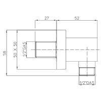 Шланговое подключение Bossini V00240.030 Хром — фото 2, Комплектующие для душевого оборудования