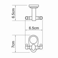 Аксесс Main K-9223 Крючок двойной (блистер), хром, WasserKRAFT — фото 4, Комплектующие для туалета