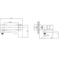 Товар: Смеситель для ванны Haiba HB60815 Нержавеющая сталь - фото 2 Смеситель для ванны Haiba HB60815 Нержавеющая сталь — фото 2, Для душа и ванны
