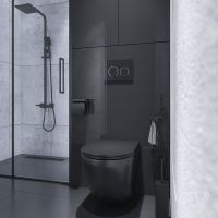 Товар: Клавиша смыва Iddis Uniglass UNG01BCi77 Черная Хром - фото 3 Клавиша смыва Iddis Uniglass UNG01BCi77 Черная Хром — фото 3, Кнопки смыва