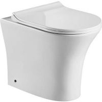 Унитаз CeramaLux 217D приставной с сиденьем Микролифт — фото 1, Приставные унитазы