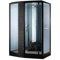 Душевая кабина Orans SR-89105 LS Black 120x90 L 89105LB с баней с гидромассажем — фото 1, Душевые кабины
