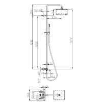 Душевая система Bossini Cosmo L10403.1.030 с термостатом Хром — фото 5, Душевые системы