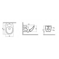 Товар: Унитаз Bettoserb King Line 40006474 подвесной без сиденья - фото 3 Унитаз Bettoserb King Line 40006474 подвесной без сиденья — фото 3, Подвесные унитазы