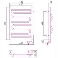 Товар: Электрический полотенцесушитель Сунержа Элегия 2.0 600x400 R 12-5219-6040 Белый - фото 2 Электрический полотенцесушитель Сунержа Элегия 2.0 600x400 R 12-5219-6040 Белый — фото 2, Электрические полотенцесушители