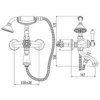 Товар: Смеситель для ванны Gattoni Orta 2700/27V0 OLD Бронза - фото 2 Смеситель для ванны Gattoni Orta 2700/27V0 OLD Бронза — фото 2, Смеситель для ванны