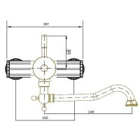 Смеситель для раковины Bronze de Luxe Windsor 10111 Бронза — фото 2, Смесители для раковины