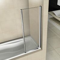 Шторка на ванну Good Door Screen 80 FO-80-C-CH профиль Хром стекло прозрачное — фото 2, Шторки для ванной распашные