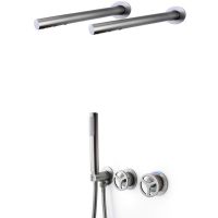 Душевая система Bronze de Luxe Liberty 5011GG-F Графит — фото 1, Встраиваемые душевые комплекты