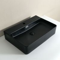 Товар: Раковина CeramaLux 60 8145MB Черная матовая - фото 2 Раковина CeramaLux 60 8145MB Черная матовая — фото 2, Раковины накладные