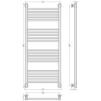 Водяной полотенцесушитель Сунержа Богема+ прямая 1200х500 12-0220-1250 Белый — фото 3, Водяные полотенцесушители