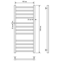 Водяной полотенцесушитель Comfysan Pioli-K W-10 100x40 014384 Хром — фото 2, Водяные полотенцесушители