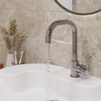 Товар: Смеситель для раковины Laparet Legna Plus N4013302LPT Хром - фото 2 Смеситель для раковины Laparet Legna Plus N4013302LPT Хром — фото 2, Смесители для раковины