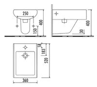Биде Creavit Slim SM510.00000 подвесное Белое — фото 3, Биде