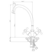 Товар: Смеситель для кухни Rossinka Y02-71 Хром - фото 2 Смеситель для кухни Rossinka Y02-71 Хром — фото 2, Смесители для кухни