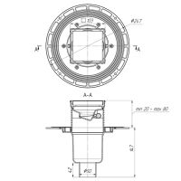 Душевой трап Bronze de Luxe Цветок 21975-5902 с решеткой Бронза — фото 2, Трапы для душа