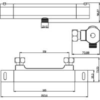 Товар: Смеситель для душа Swedbe Mercury 9053 с термостатом Хром - фото 3 Смеситель для душа Swedbe Mercury 9053 с термостатом Хром — фото 3, Смеситель для душа