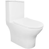 Унитаз моноблок Azario Terni AZ-8618 с бачком и сиденьем Микролифт — фото 1, Напольные унитазы