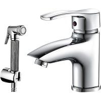 Смеситель для раковины Ledeme H64 1264L с гигиеническим душем Хром — фото 1, Смесители для раковины