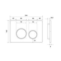 Клавиша смыва Iddis Unifix UNI50M0i77 Матовый хром — фото 2, Кнопки смыва