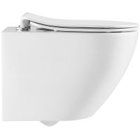 Унитаз AQUAme AQM2002PRO подвесной Белый глянец с сиденьем Микролифт — фото 1, Подвесные унитазы