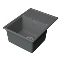 Мойка кухонная Point Стил 65 PN3009AL, серый — фото 3, Кухонные мойки