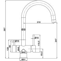 Смеситель для кухни Swedbe Selene Plus 8042 Нержавеющая сталь — фото 5, Смесители для кухни