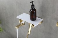 Смеситель для ванны Lemark Mista LM6414WG Золото Белый — фото 3, Для душа и ванны