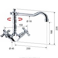 Товар: Смеситель для кухни Remer Liberty 43LIA Хром - фото 2 Смеситель для кухни Remer Liberty 43LIA Хром — фото 2, Смесители для кухни
