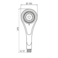 Товар: Ручной душ Melodia della vita Prime MKP20558P Хром - фото 4 Ручной душ Melodia della vita Prime MKP20558P Хром — фото 4, Лейки для душа