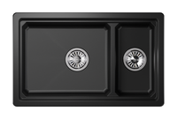 Granula-KS-7304U, ШВАРЦ (чёрный металлик), кухонная мойка, кварц — фото 1, Кухонные мойки
