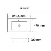 Раковина ASB-Woodline Melana 800-F80 81 17894 Белая — фото 4, Раковины