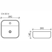 Раковина Ceramicanova Element 39 CN5014 Белая — фото 10, Раковины