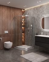 Товар: Душевой уголок CEZARES MOLVENO-R-1-90-C-Cr-IV - фото 2 Душевой уголок CEZARES MOLVENO-R-1-90-C-Cr-IV — фото 2, Душевые уголки четверть круга