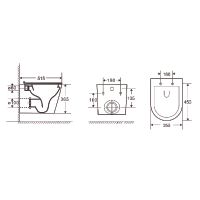 Унитаз Azario Teramo AZ-0053 подвесной Белый с сиденьем Микролифт — фото 2, Подвесные унитазы