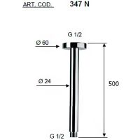 Товар: Кронштейн для верхнего душа Remer Minimal 347N50 Хром - фото 2 Кронштейн для верхнего душа Remer Minimal 347N50 Хром — фото 2, Кронштейны для верхнего душа