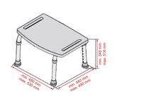 Табурет в ванную Ridder Assistent А00601101 Белый Хром — фото 2, Сиденья