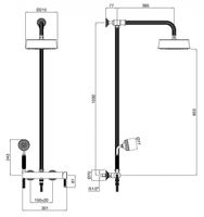 Товар: Душевая стойка со смесителем для верхнего и ручного душа CEZARES OLIMP-CD-03/24-L - фото 11 Душевая стойка со смесителем для верхнего и ручного душа CEZARES OLIMP-CD-03/24-L — фото 11, Душевые стойки