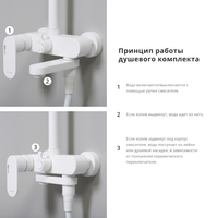 A18501 Душевой комплект со смесителем — фото 3, Душевые стойки